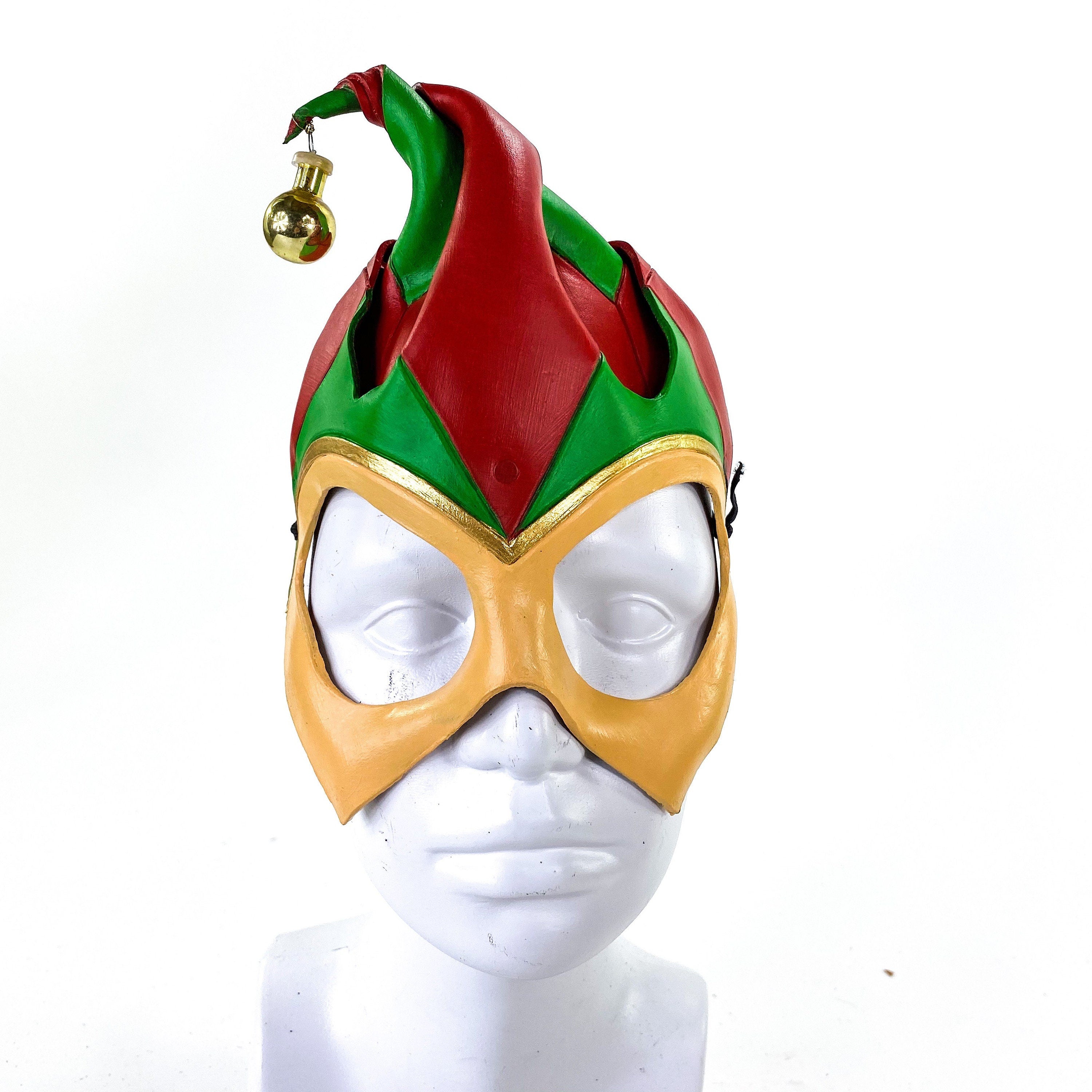 Handmade Genuine Leather Elf Mask Rockwell Masks