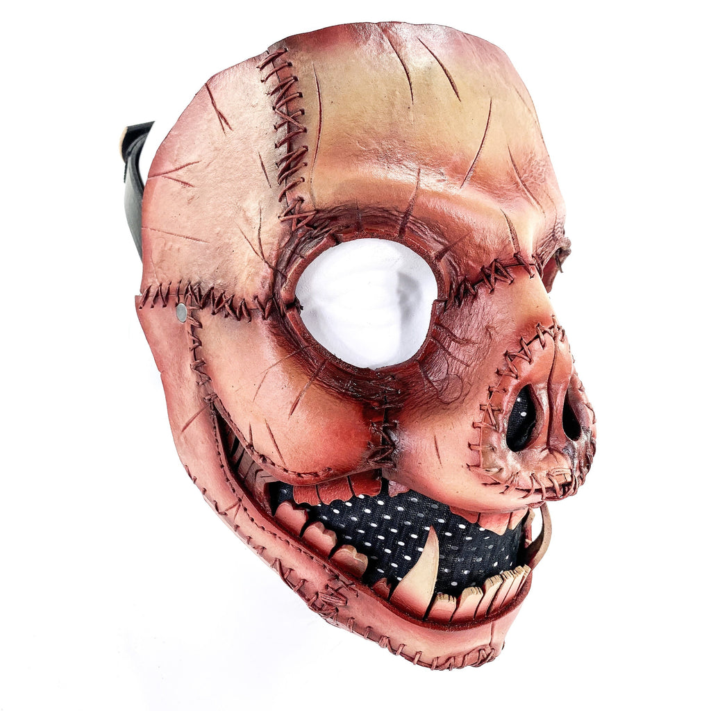 Evil Swine - Genuine Leather Mask - Freshly Butchered Horror Pig  - Handmade Full Face Cover for Halloween or Performance Costume Rockwell Masks