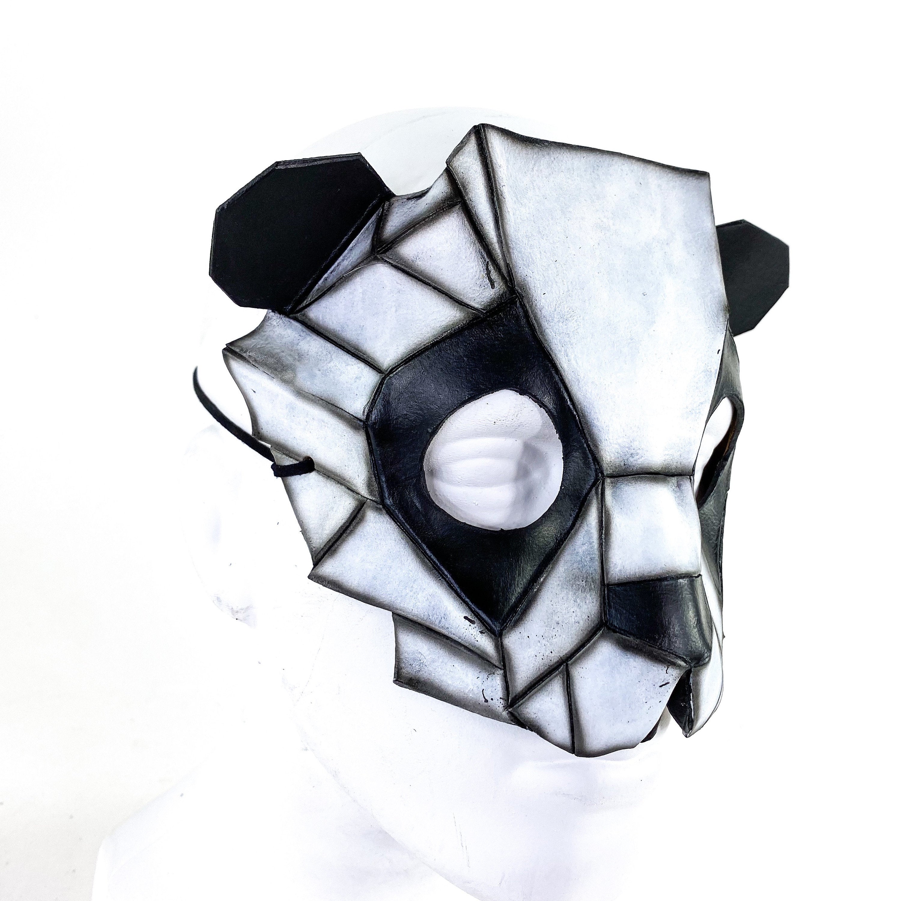 Geometric Panda Bear Leather Mask Rockwell Masks