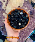 Obsidian Tumbled Stone - Protection Curious Muse Crystals