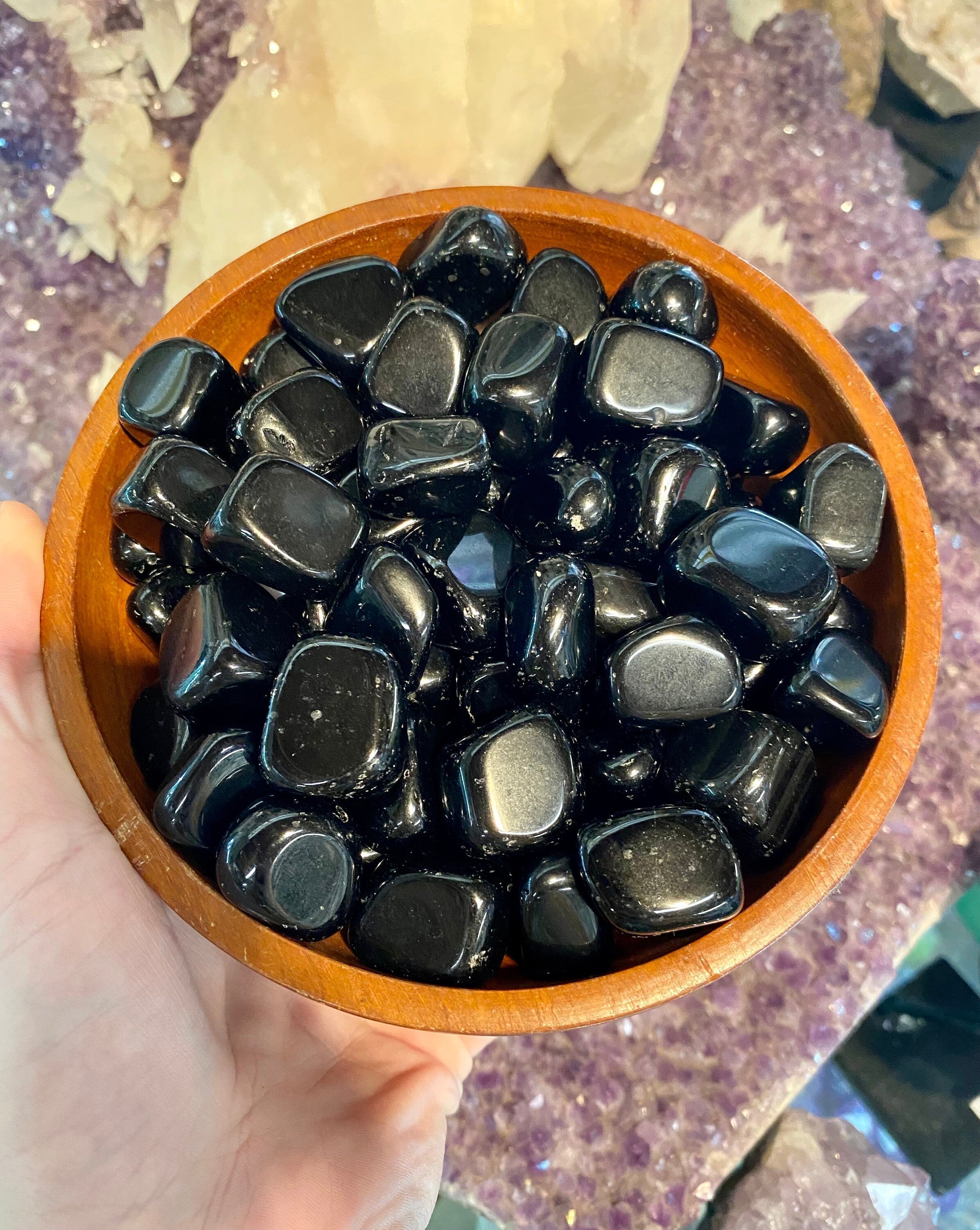 Obsidian Tumbled Stone - Protection Curious Muse Crystals