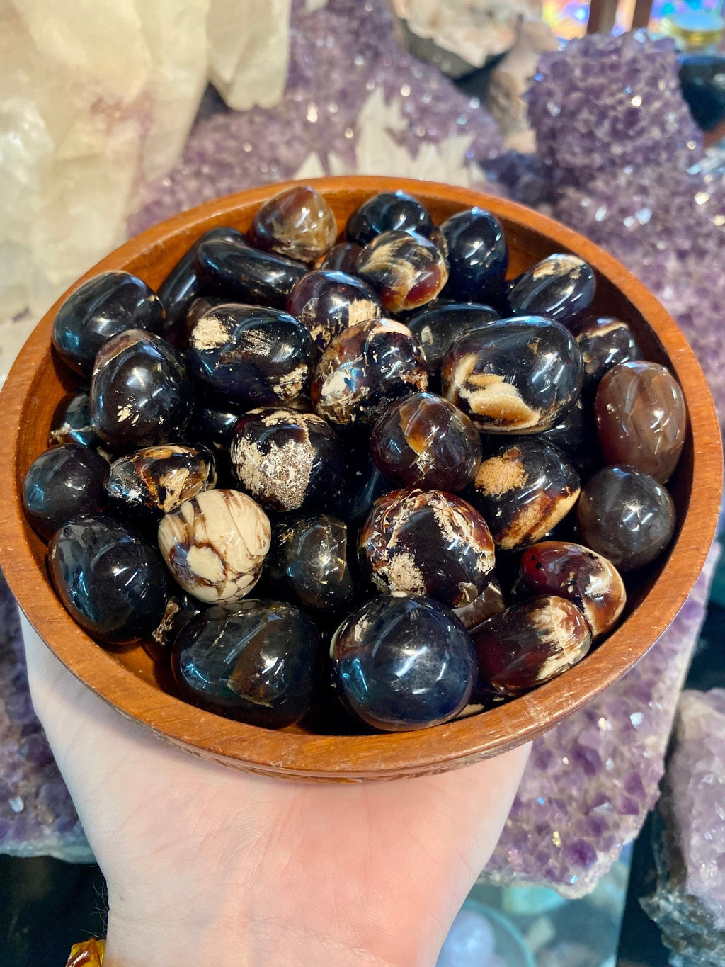 Zebra Amber Tumbled Stone - Balance & Clarity Curious Muse Crystals