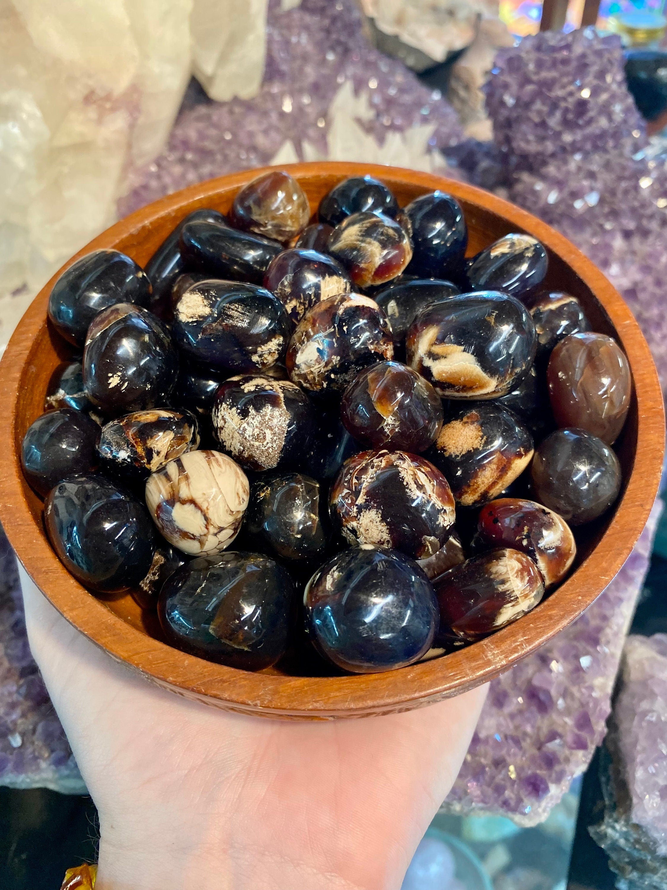 Zebra Amber Tumbled Stone - Balance & Clarity Curious Muse Crystals