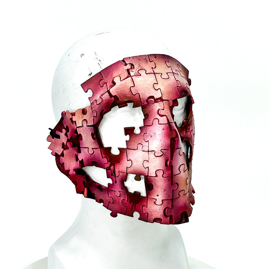 Flesh Puzzle Handmade Genuine Leather Mask Rockwell Masks
