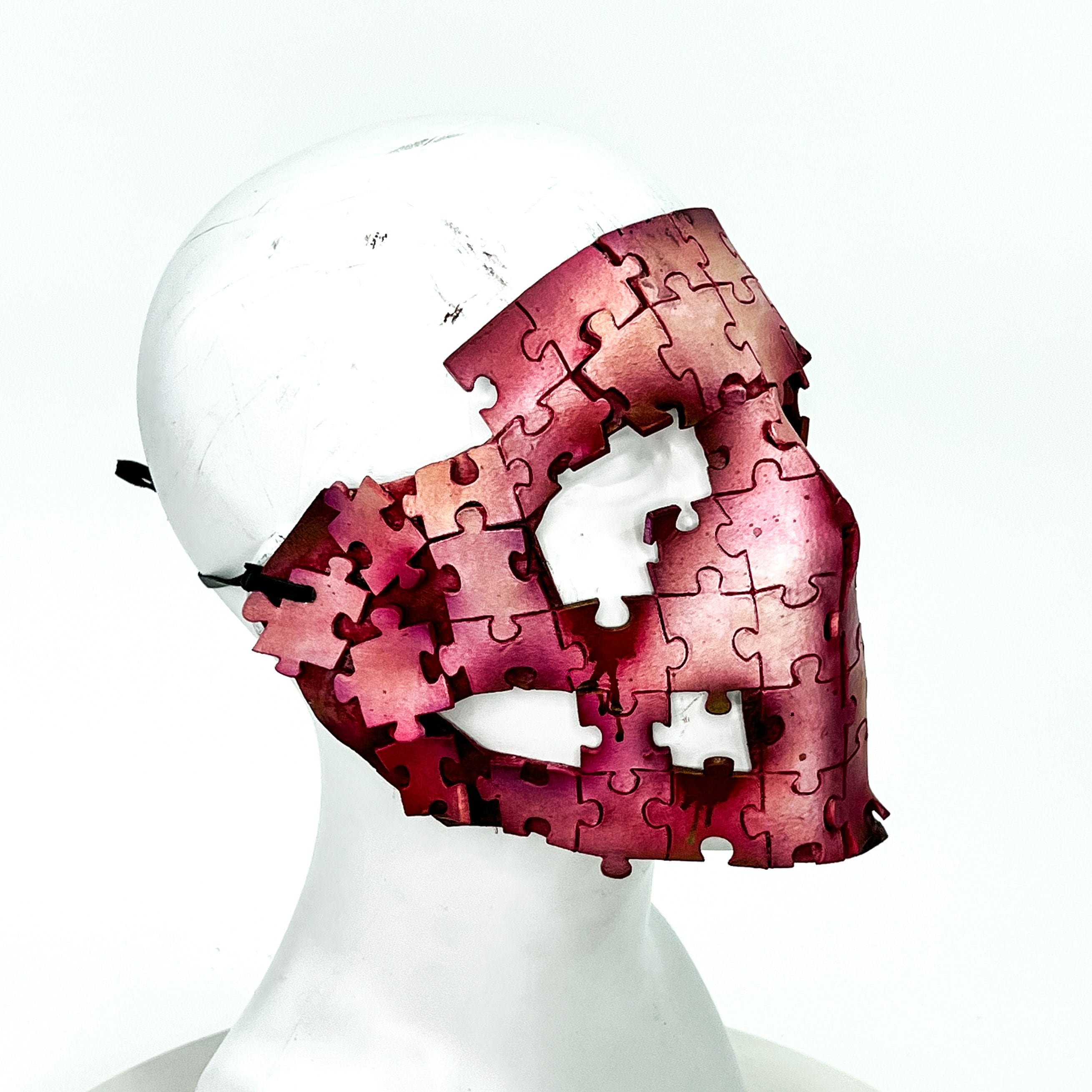 Flesh Puzzle Handmade Genuine Leather Mask Rockwell Masks