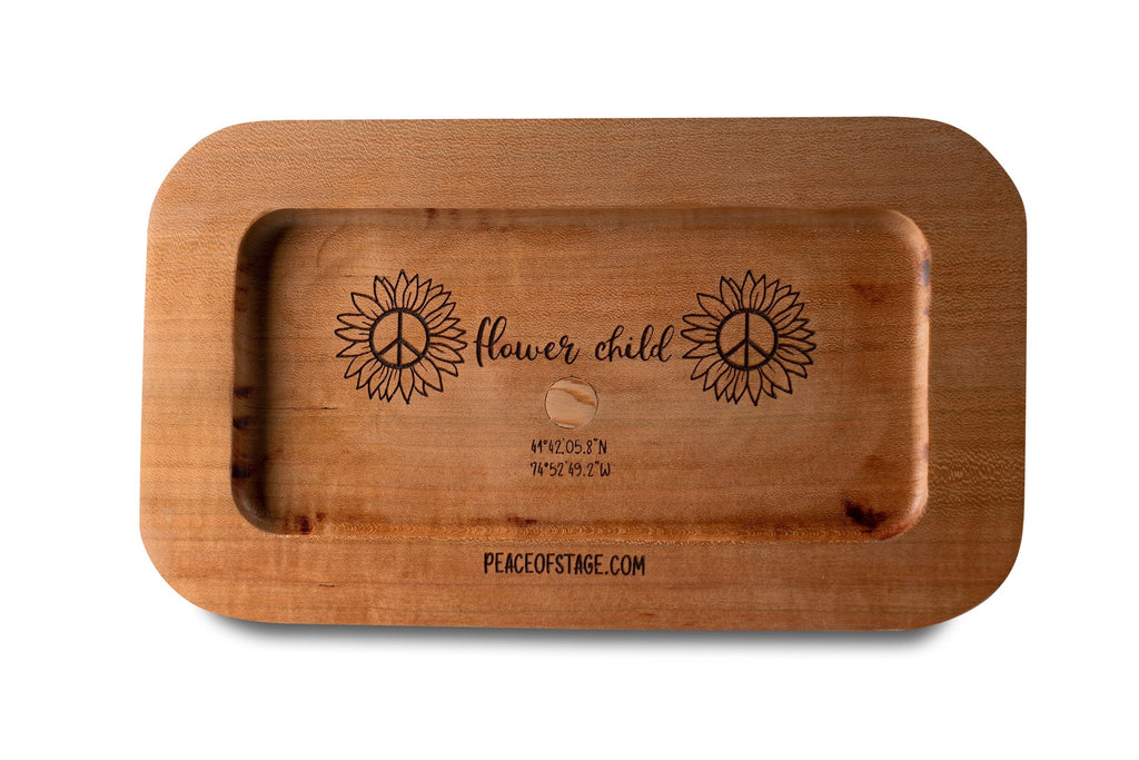 Wooden Cigarette Rolling Trays with Piece of 1969 Woodstock Stage Embedded (Choose From 4 Styles) Peace Of Stage LLC