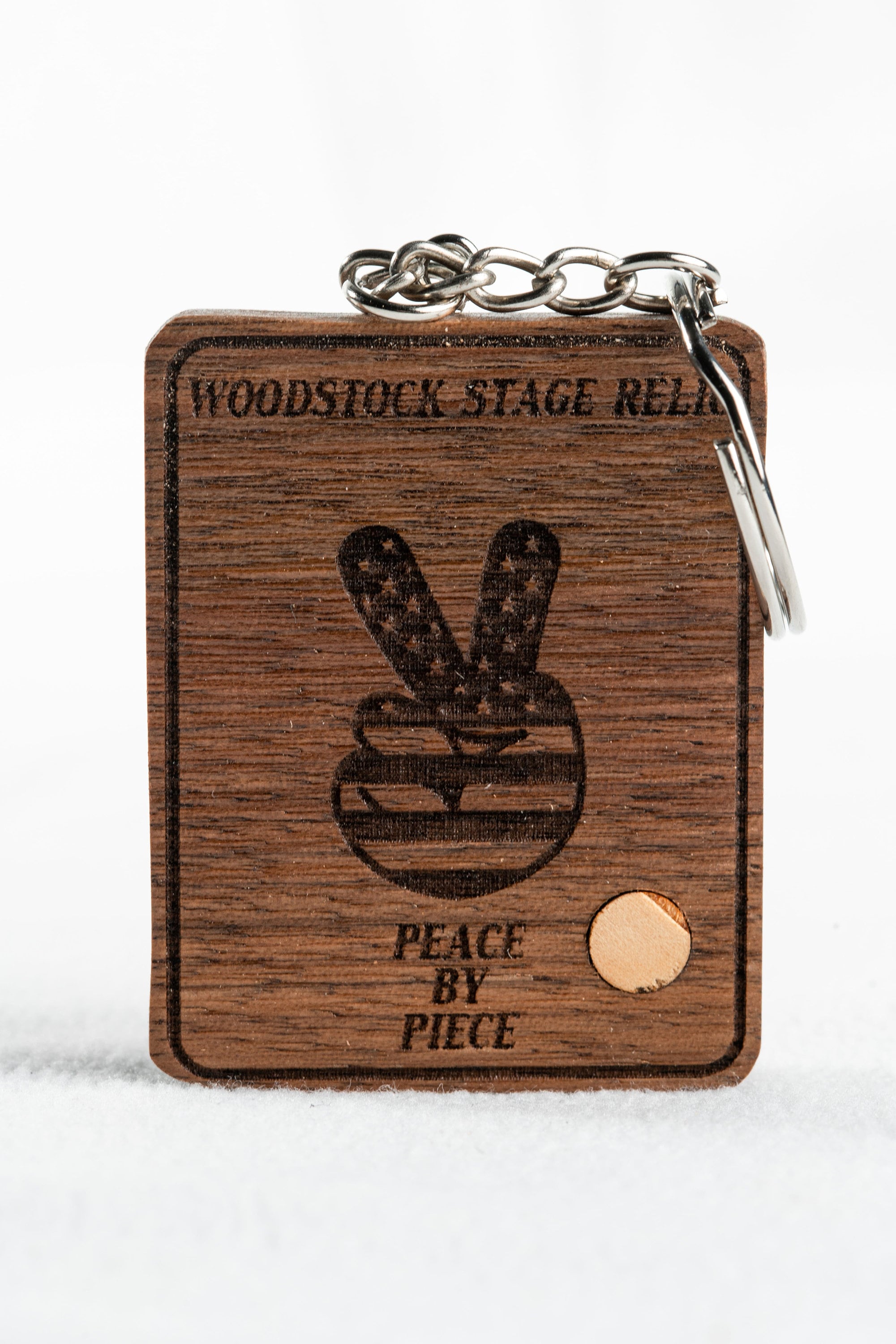Hand Made Key Chains Including Piece of 1969 Woodstock Stage Peace Of Stage LLC