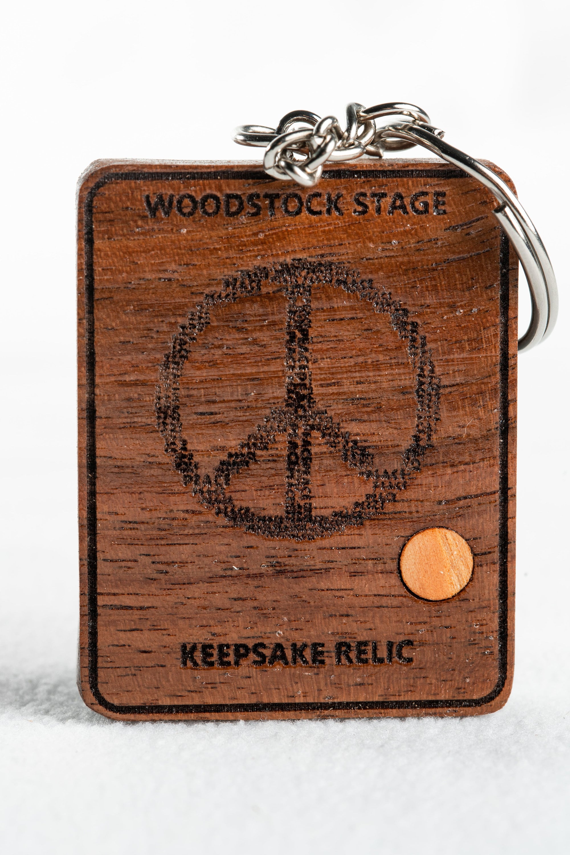 Hand Made Key Chains Including Piece of 1969 Woodstock Stage Peace Of Stage LLC