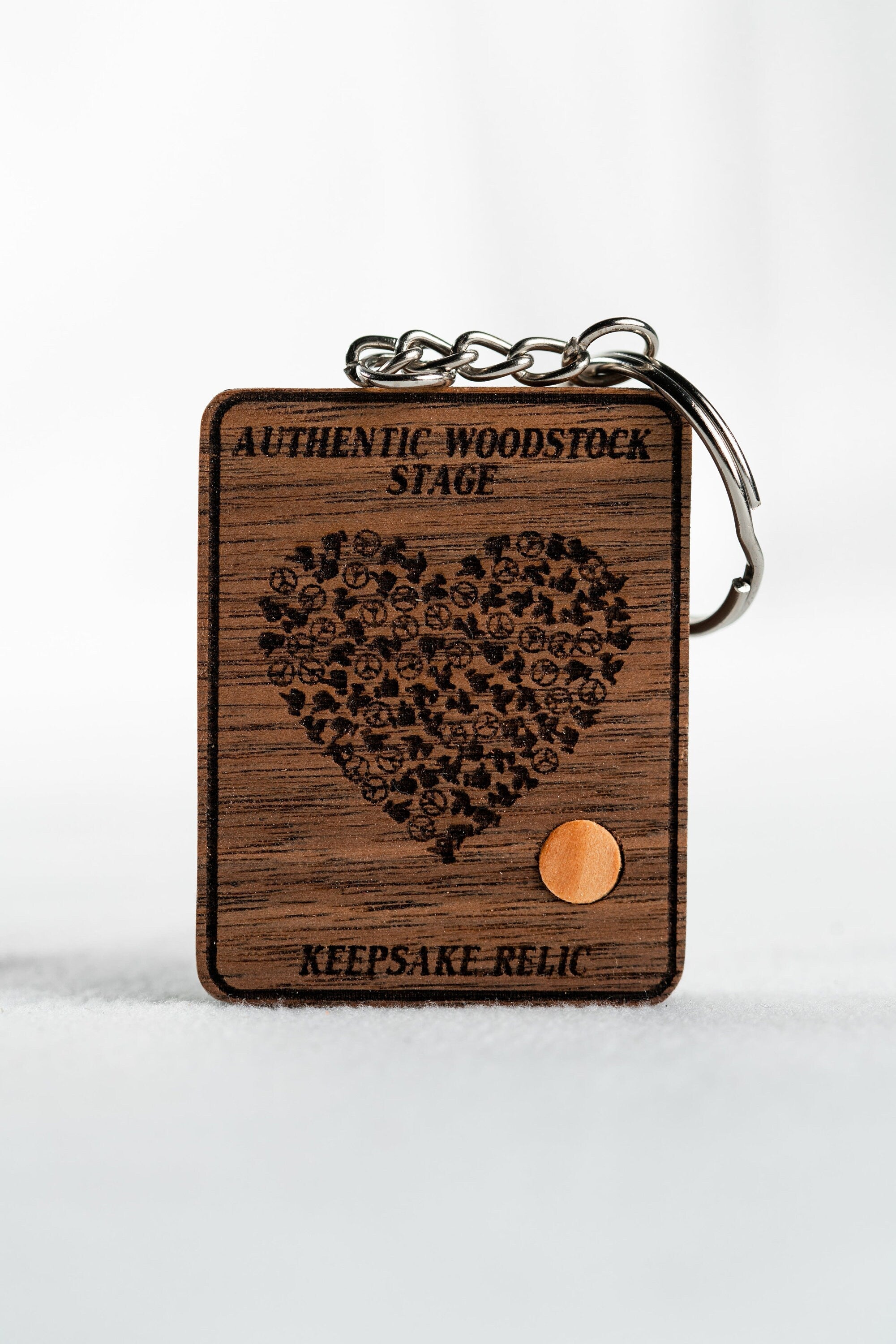 Hand Made Key Chains Including Piece of 1969 Woodstock Stage Peace Of Stage LLC