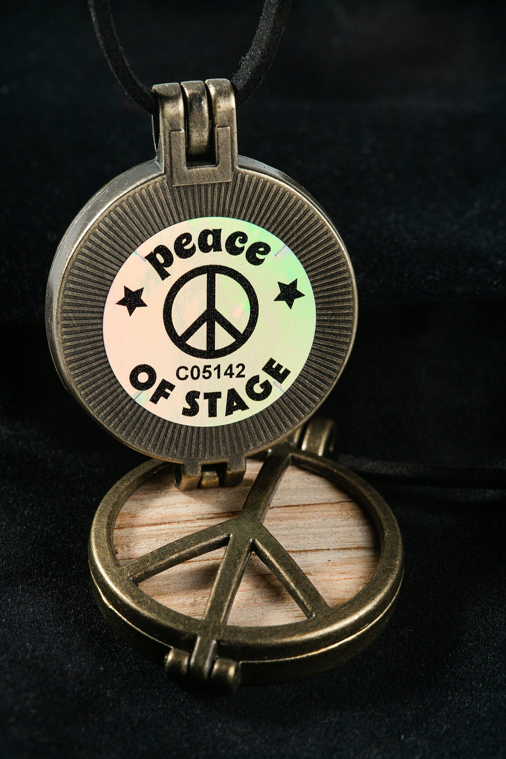 1969 Woodstock Stage Peace Sign Pendant Necklace Peace Of Stage LLC