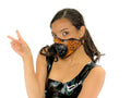Fully Customizable and Personalizable Two Point Handcrafted Genuine Leather Mouth Riding Mask Rockwell Masks