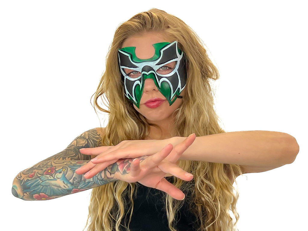 Super Hero Wrestling Mask Handmade Genuine Leather Mask Rockwell Masks