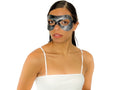 Ornate Masquerade Handmade Genuine Leather Eye Mask in Silver Rockwell Masks
