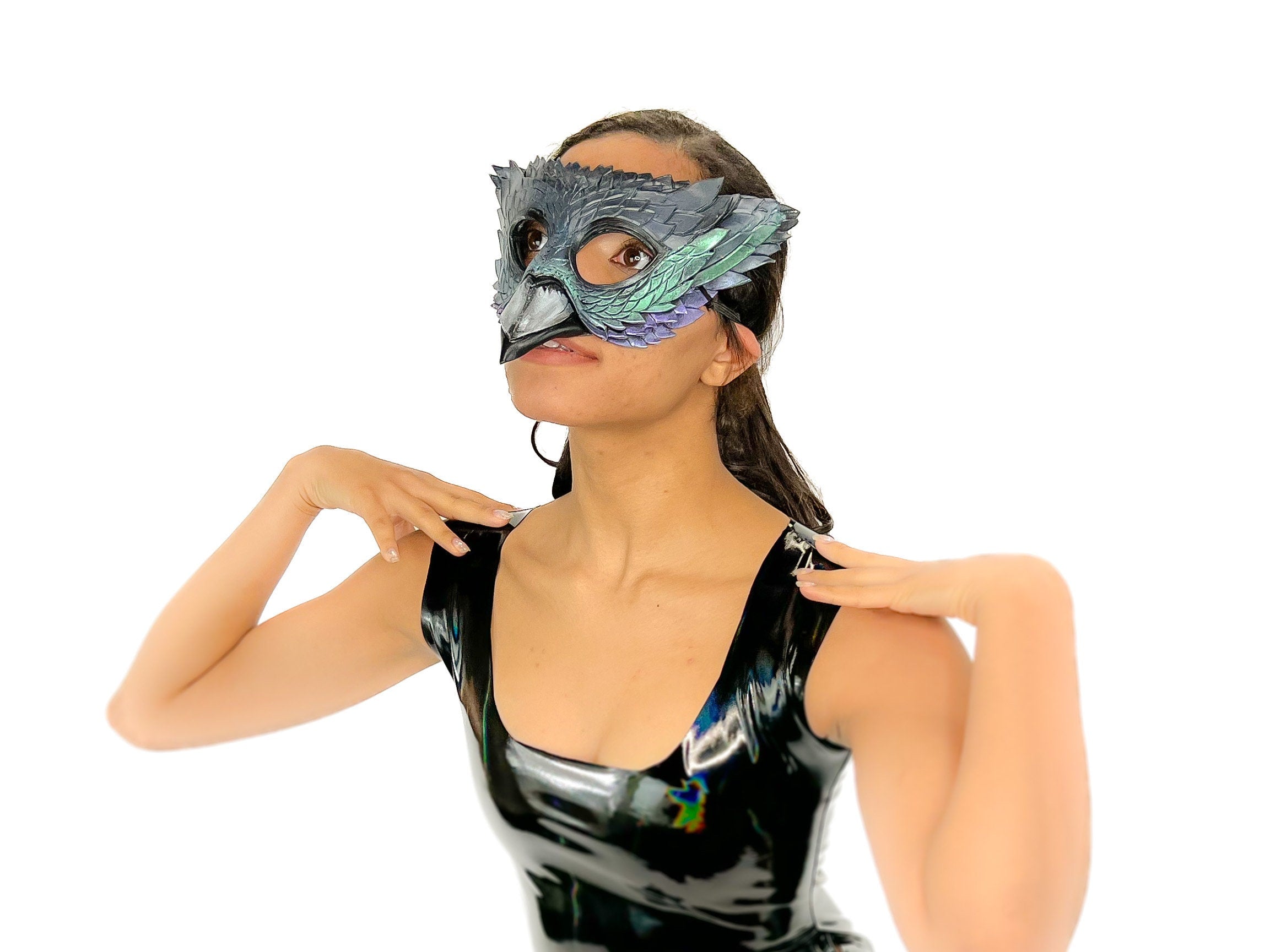 Pigeon Handmade Genuine Leather Mask Rockwell Masks