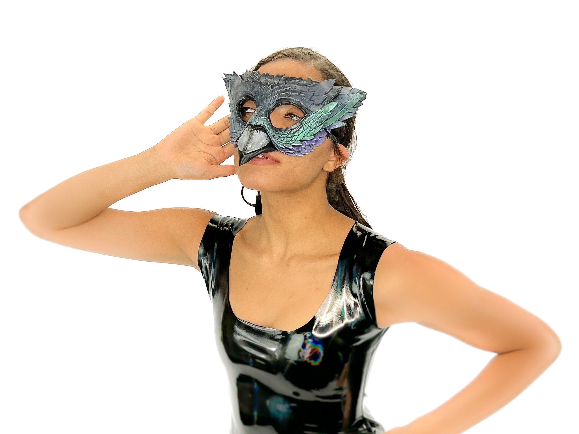 Pigeon Handmade Genuine Leather Mask Rockwell Masks