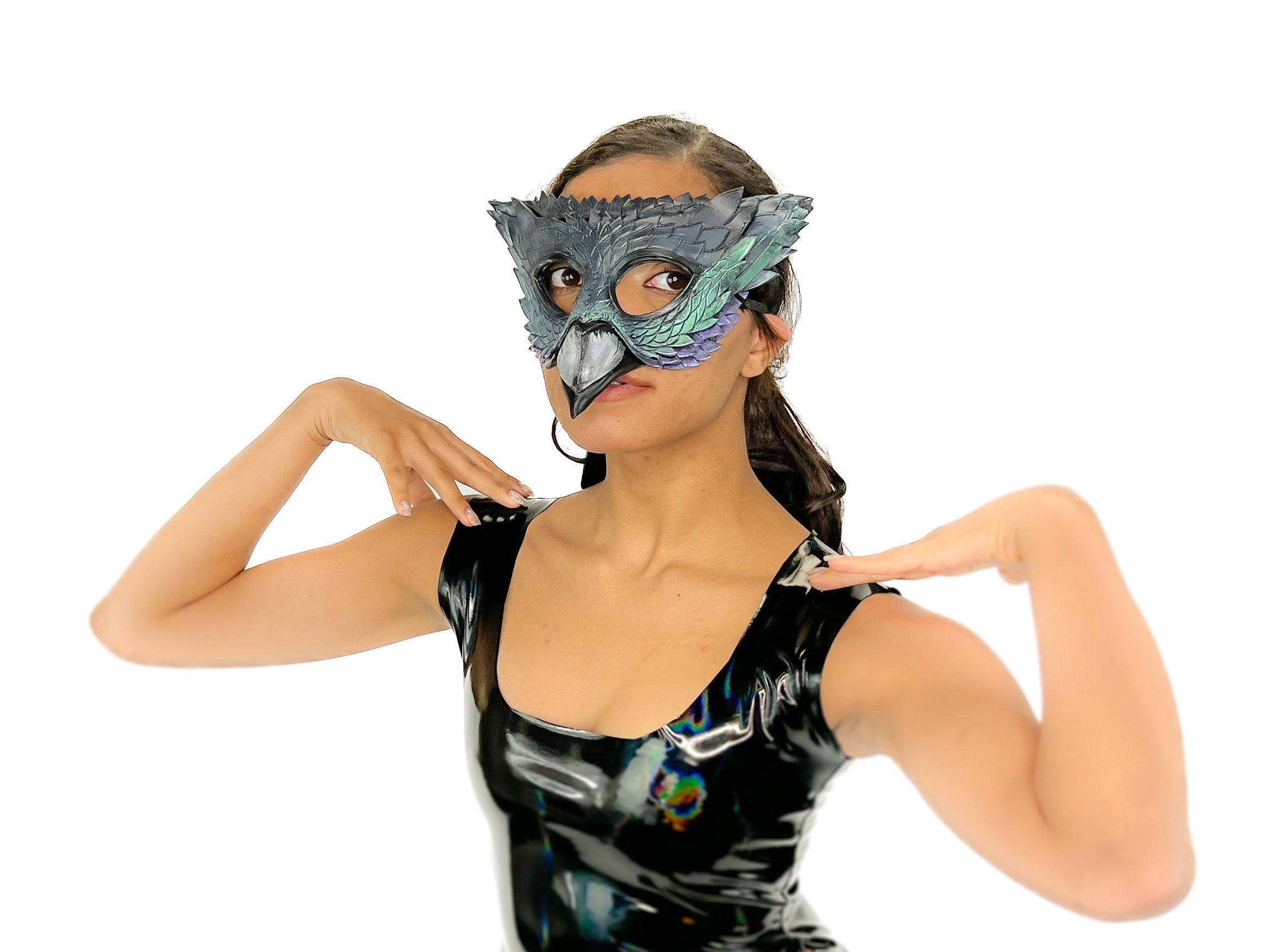 Pigeon Handmade Genuine Leather Mask Rockwell Masks