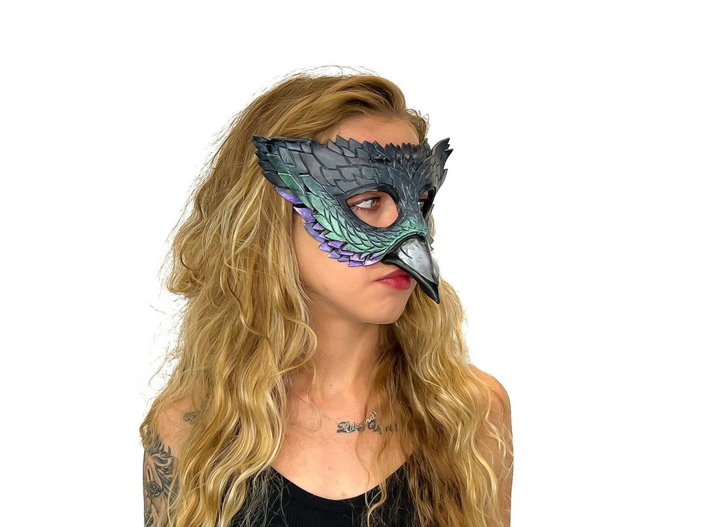 Pigeon Handmade Genuine Leather Mask Rockwell Masks