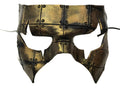 Handmade Genuine Leather Mask in Black and Gold Rockwell Masks