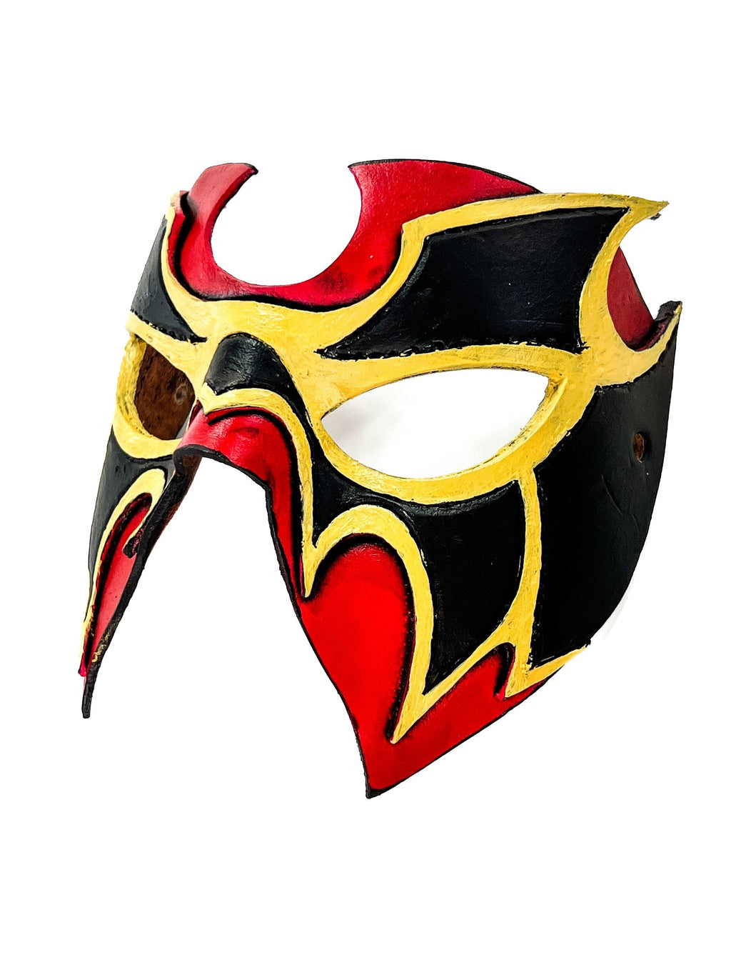 Super Hero Wrestling Mask Handmade Genuine Leather Mask Rockwell Masks