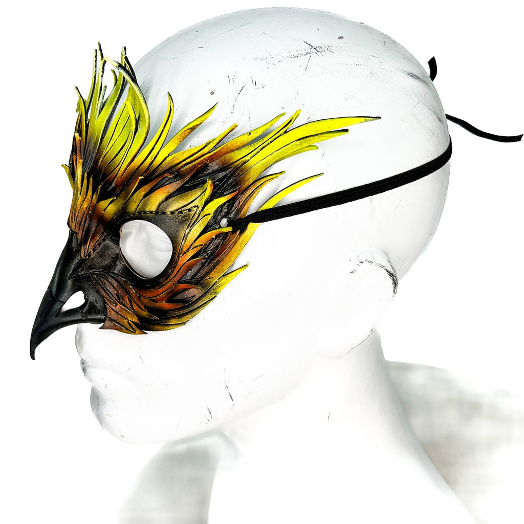 Layered Phoenix Handmade Genuine Leather Mask Rockwell Masks