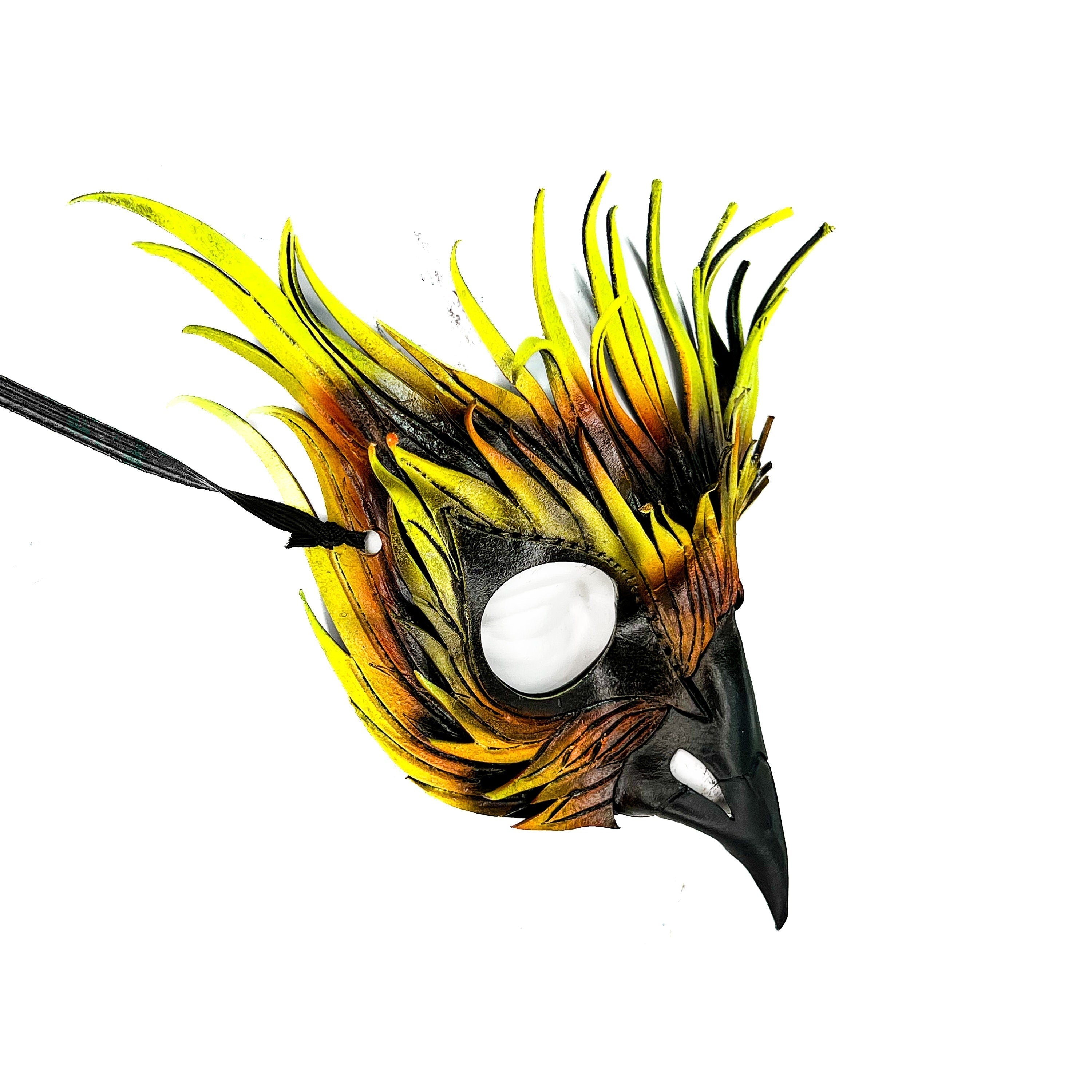 Layered Phoenix Handmade Genuine Leather Mask Rockwell Masks