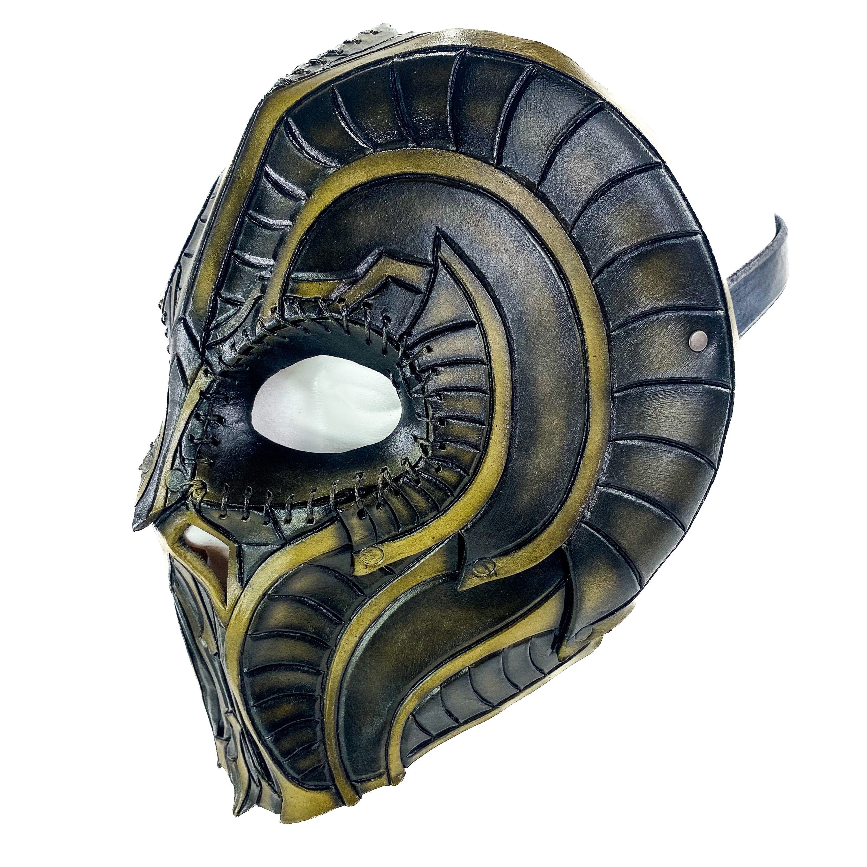 Handmade Genuine Leather Mask in Natural Colors Rockwell Masks