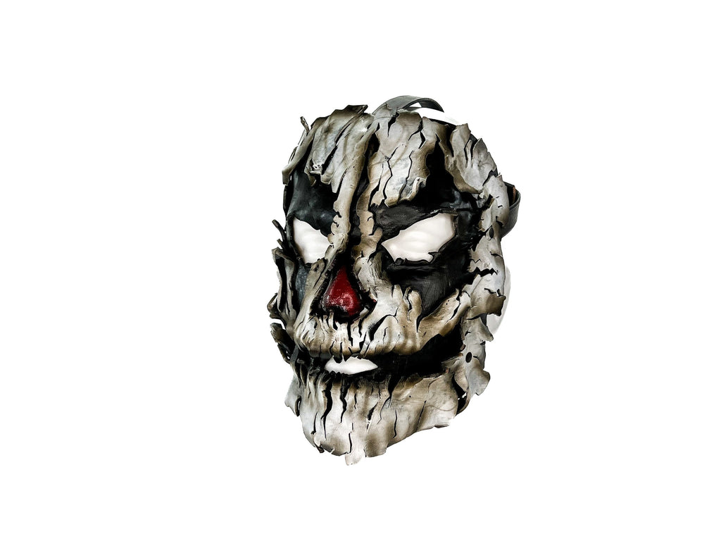 Genuine Leather Mask - Shattered Clown - Handmade Full Face Cover for Halloween, Performance or Cosplay Costume Rockwell Masks