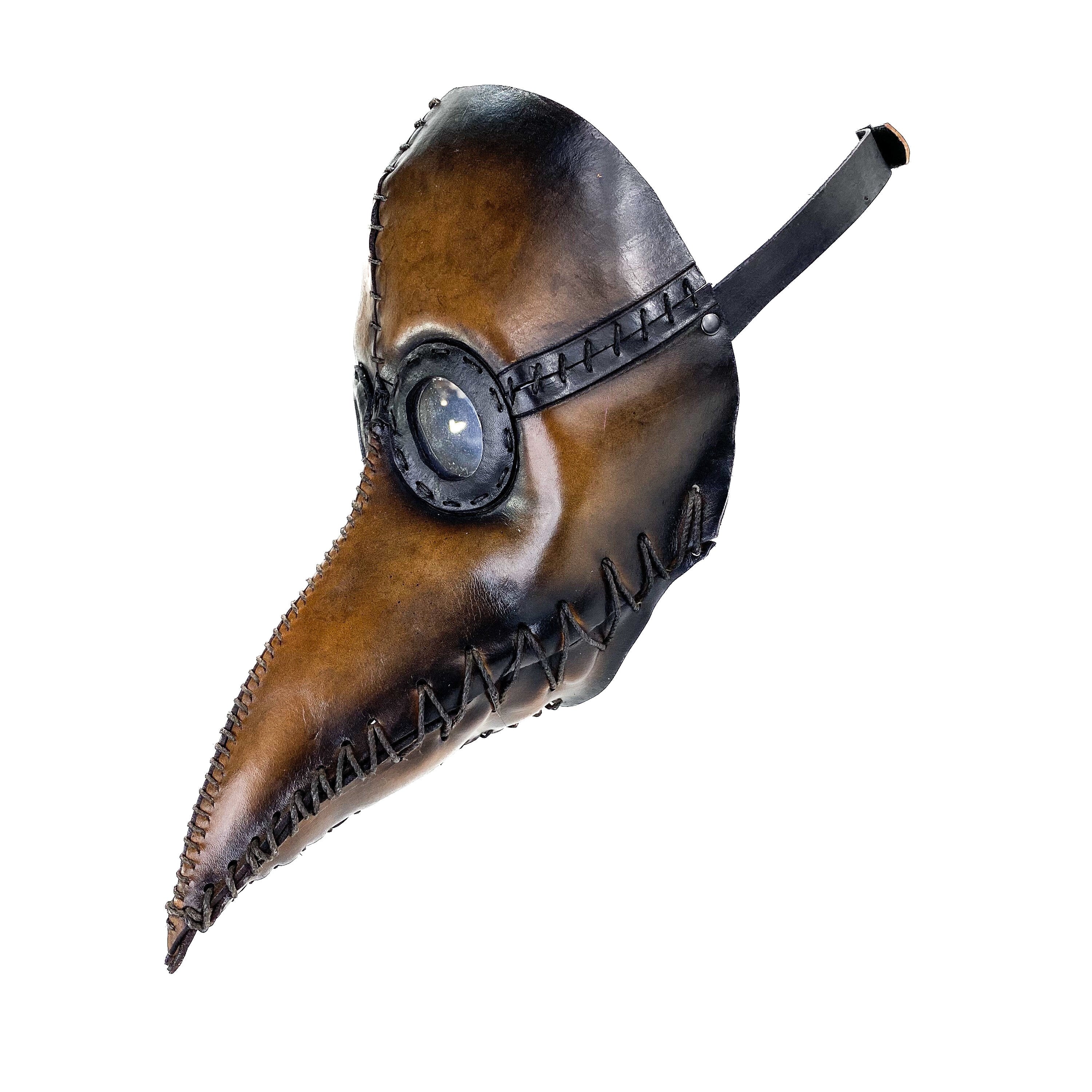 Plague Doctor Handmade Genuine Leather Mask Rockwell Masks