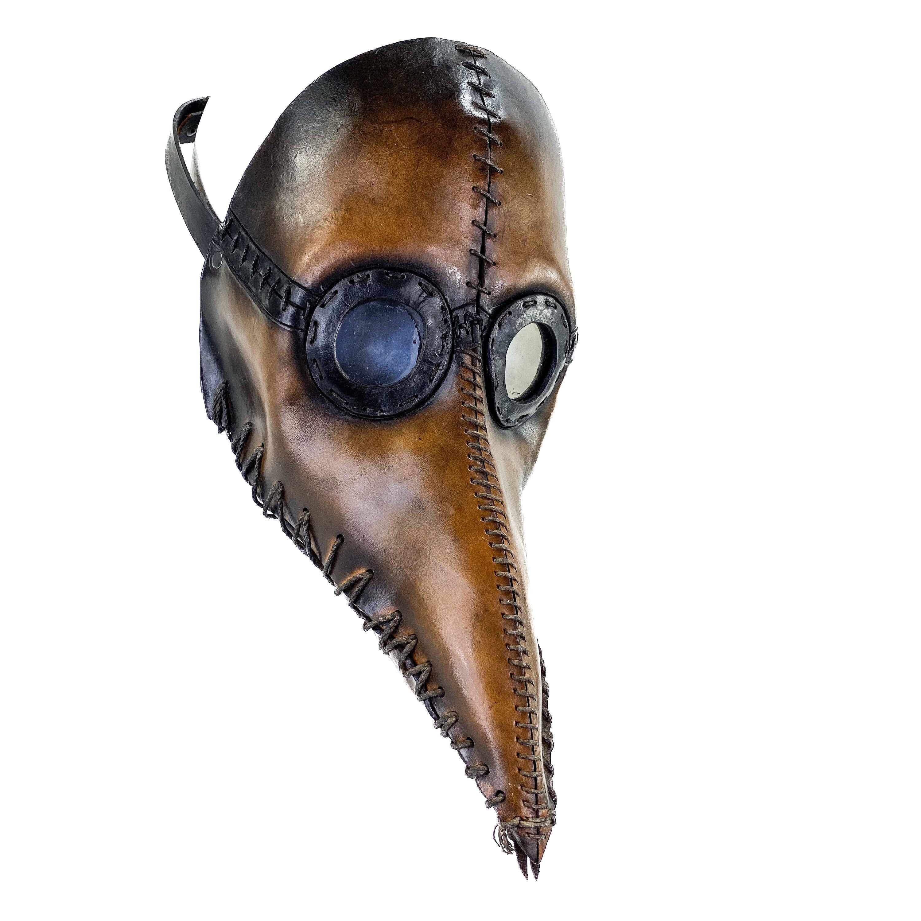 Plague Doctor Handmade Genuine Leather Mask Rockwell Masks