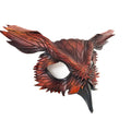 Layered Horned Owl Handmade Genuine Leather Mask Rockwell Masks