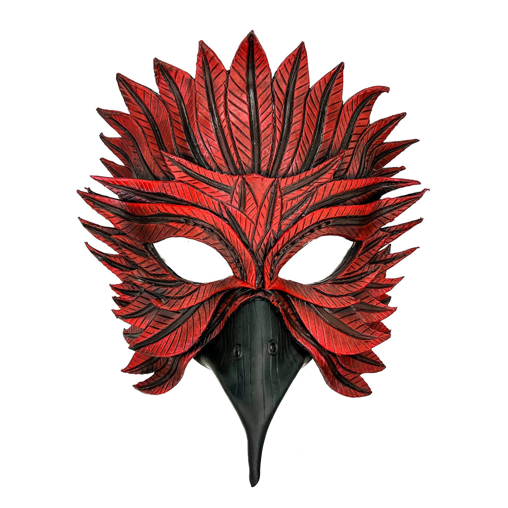Red Bird Handmade Genuine Leather Mask Rockwell Masks