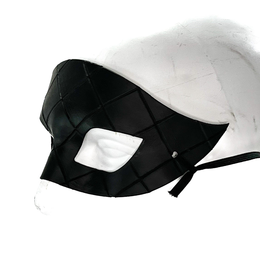 Masquerade Handmade Genuine Leather Mask in Black for Masquerades Halloween or Cosplay Rockwell Masks