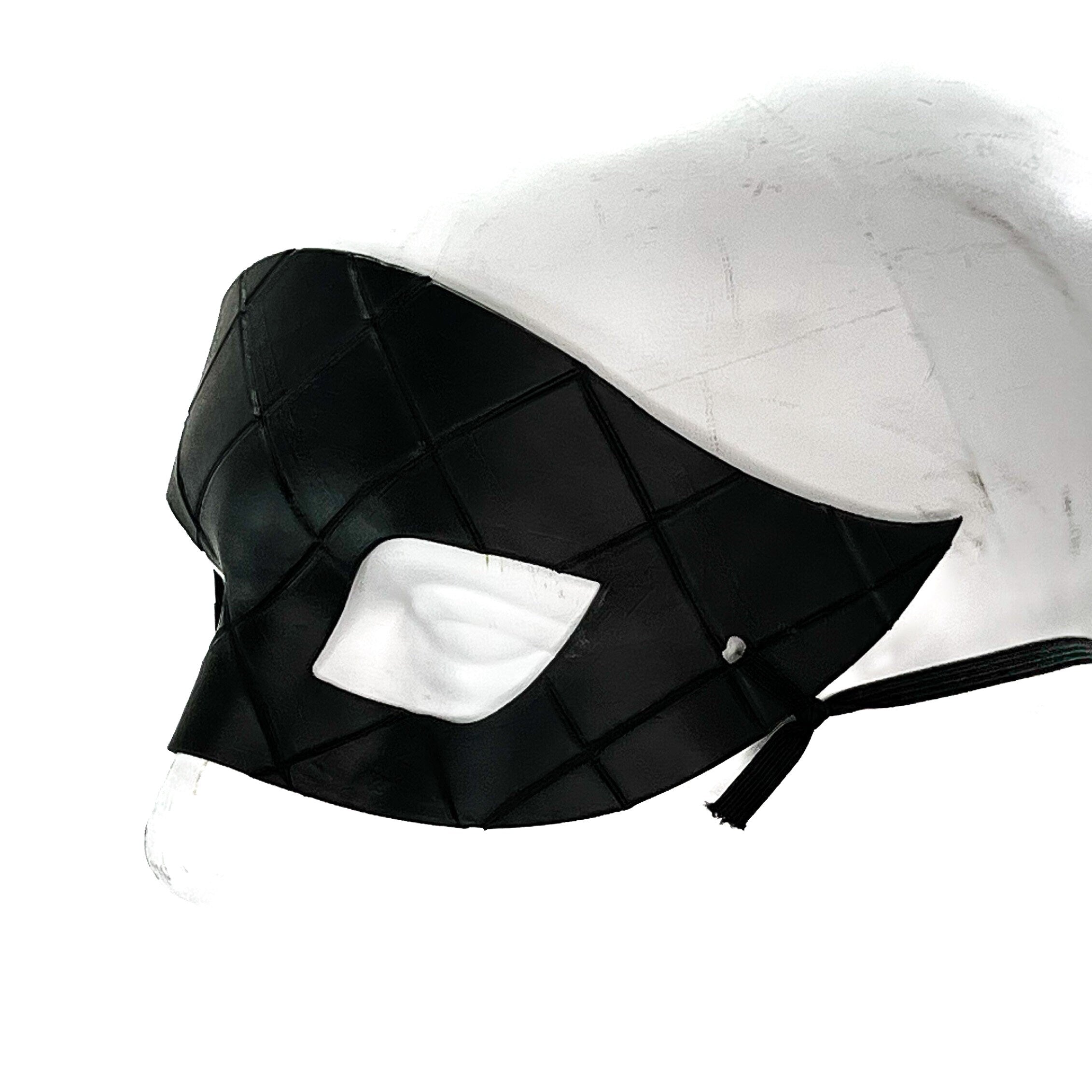 Masquerade Handmade Genuine Leather Mask in Black for Masquerades Halloween or Cosplay Rockwell Masks