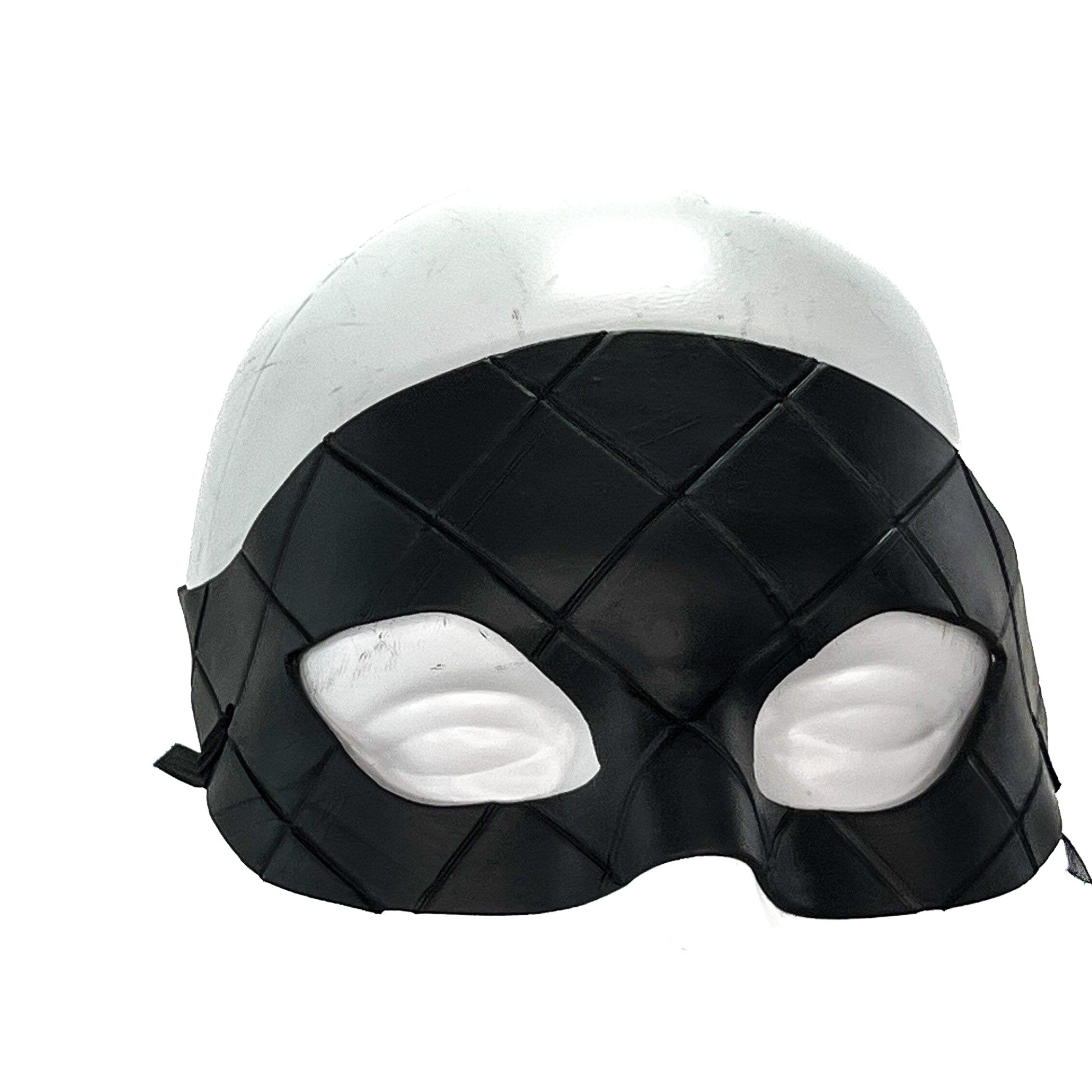 Masquerade Handmade Genuine Leather Mask in Black for Masquerades Halloween or Cosplay Rockwell Masks