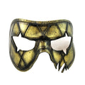 Harlequin Handmade Genuine Leather Mask in Gold Rockwell Masks