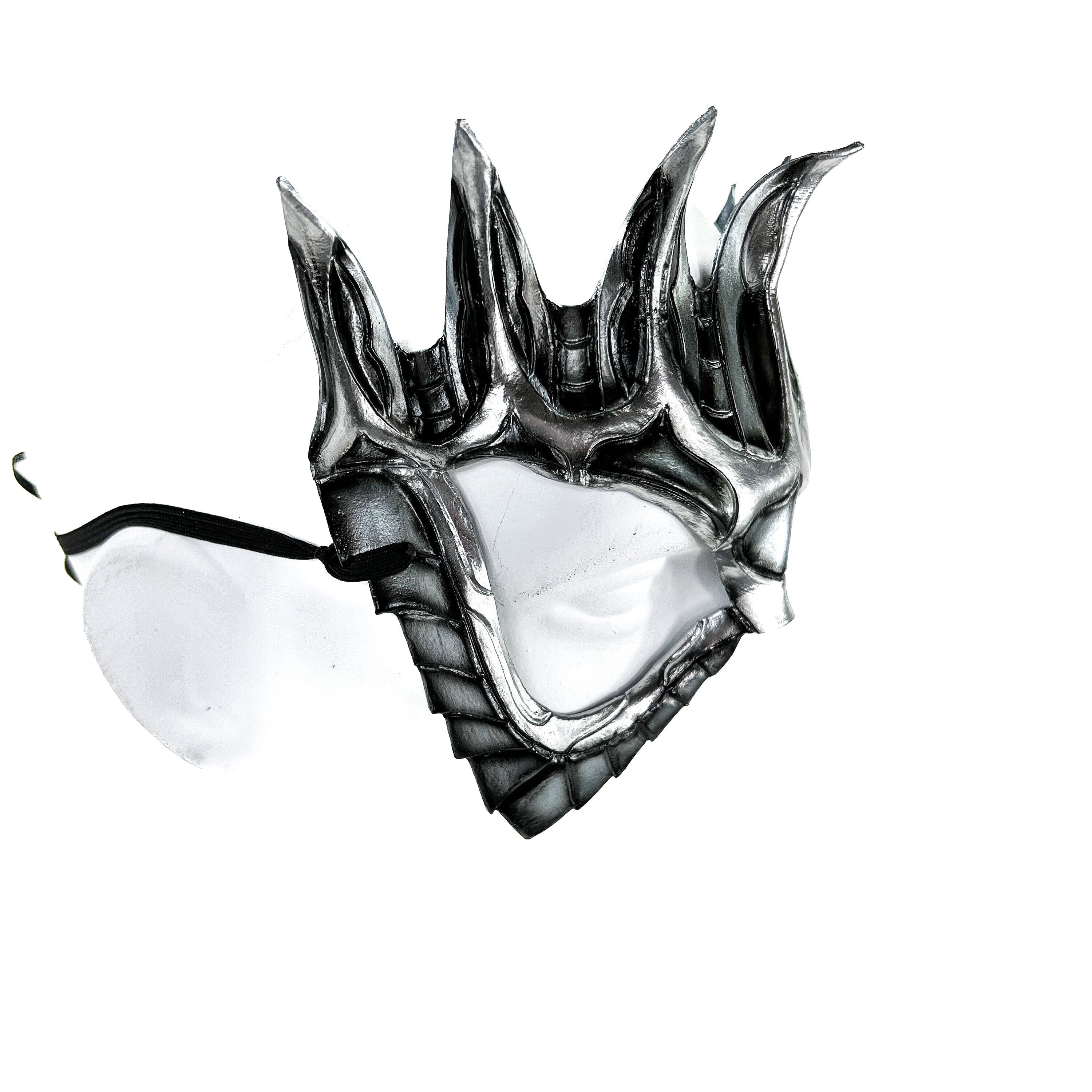 Masquerade Crown Mask of Handmade Genuine Leather in Metallics Rockwell Masks