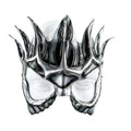 Masquerade Crown Mask of Handmade Genuine Leather in Metallics Rockwell Masks