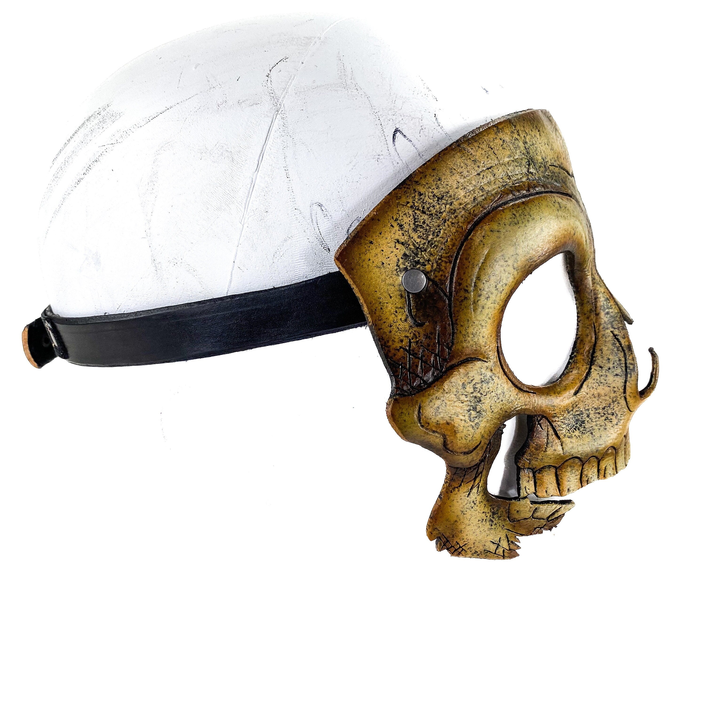 Handcrafted Genuine Leather Skull Phantom of the Opera Style Mask Rockwell Masks