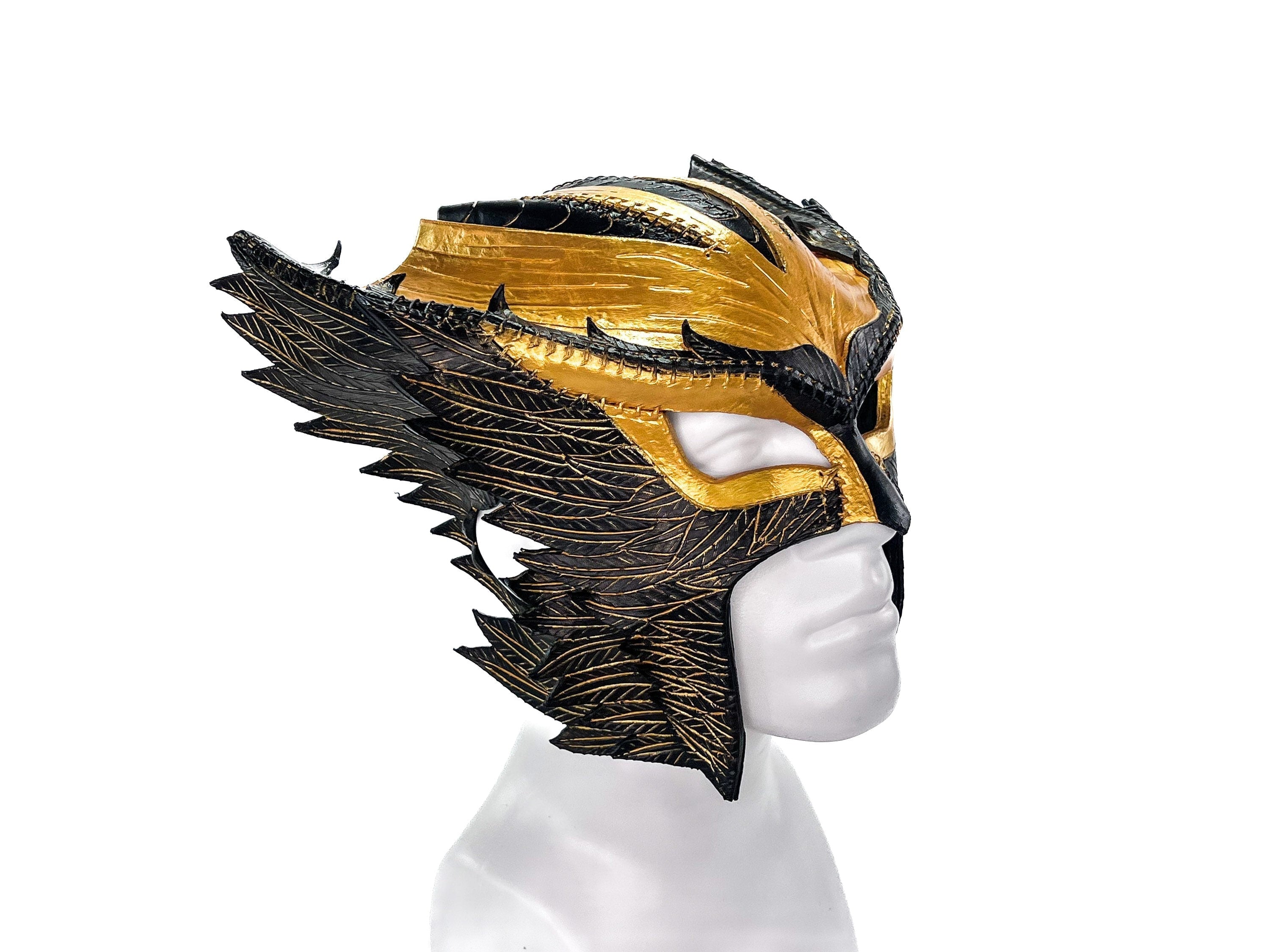 Winged Helmet Genuine Leather Mask Rockwell Masks
