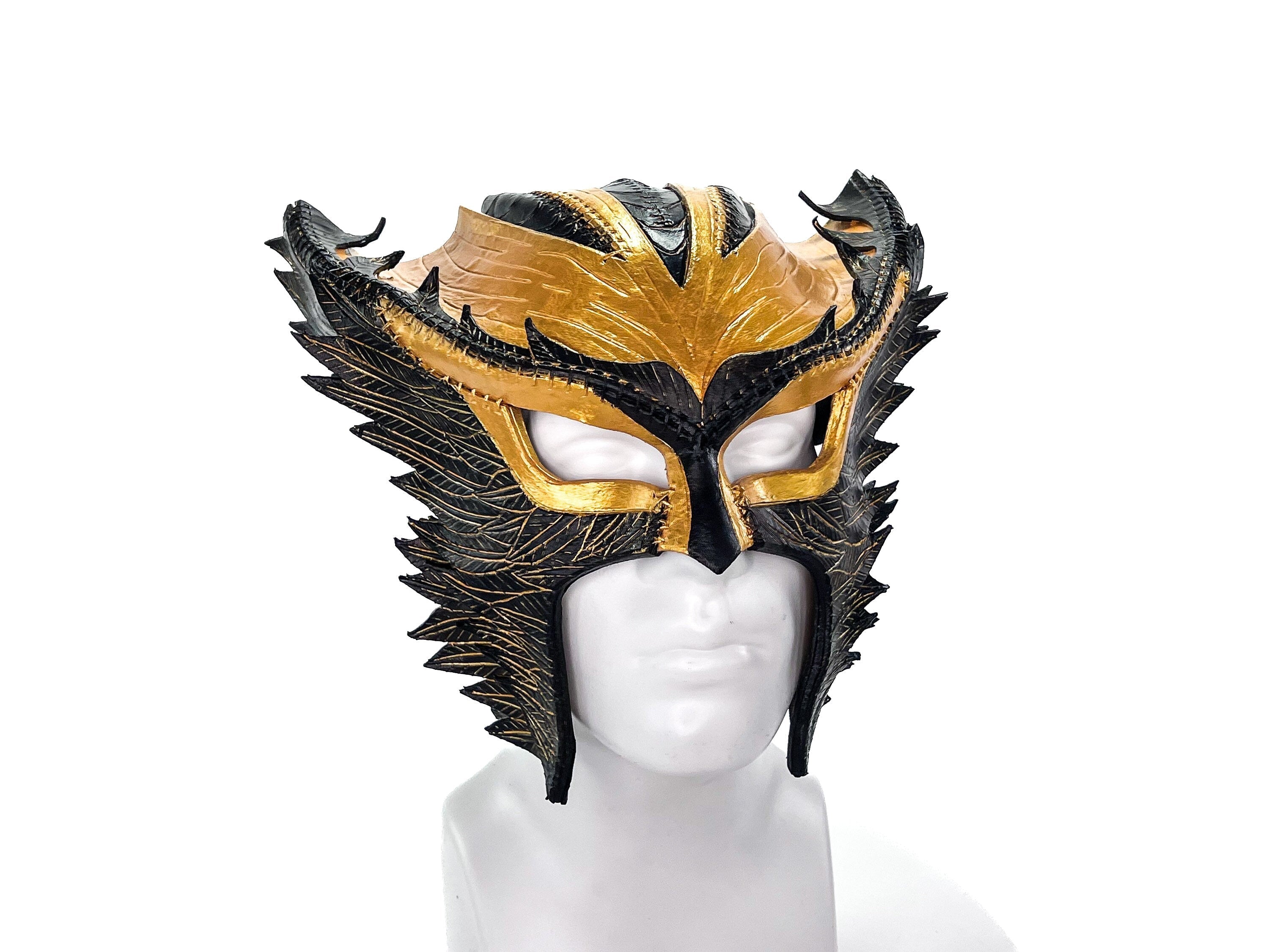 Winged Helmet Genuine Leather Mask Rockwell Masks