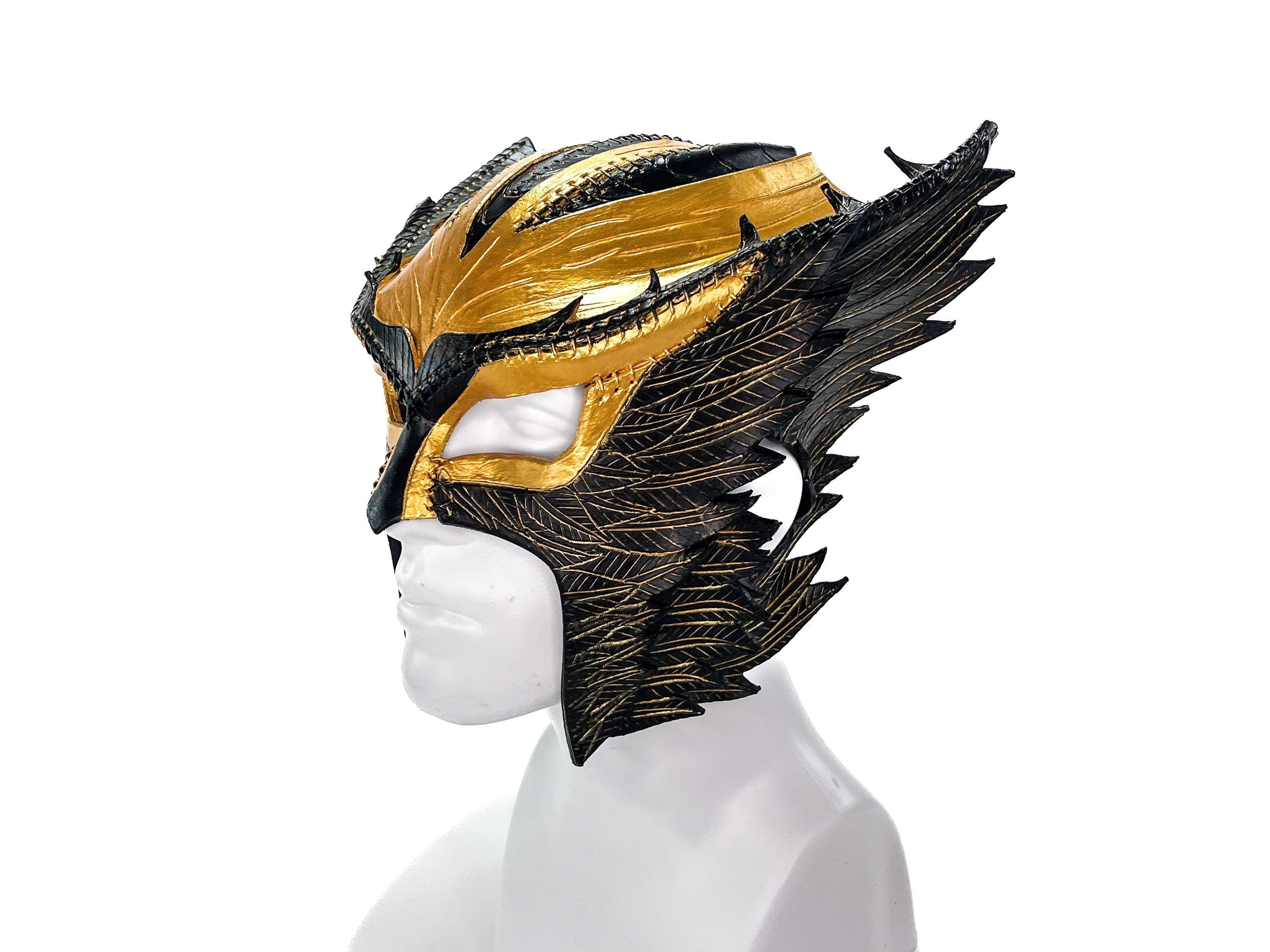 Winged Helmet Genuine Leather Mask Rockwell Masks