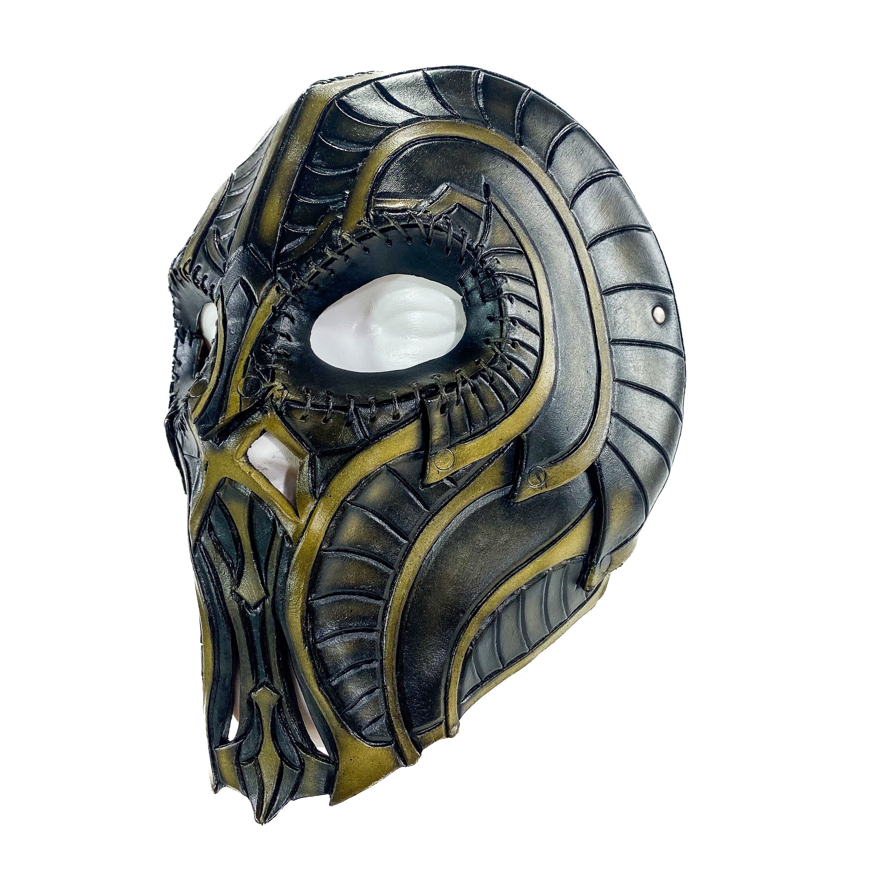 Handmade Genuine Leather Mask in Natural Colors Rockwell Masks