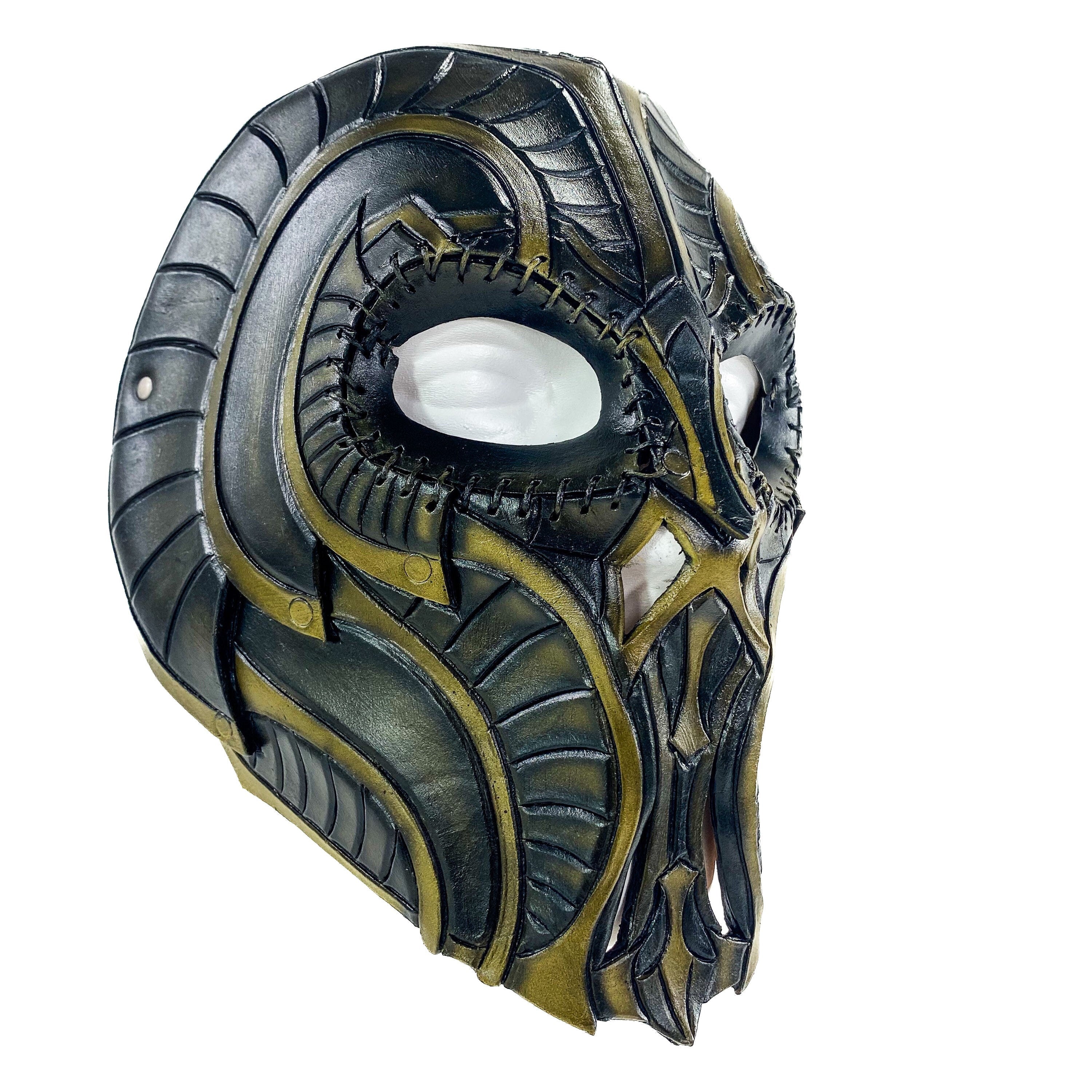 Handmade Genuine Leather Mask in Natural Colors Rockwell Masks
