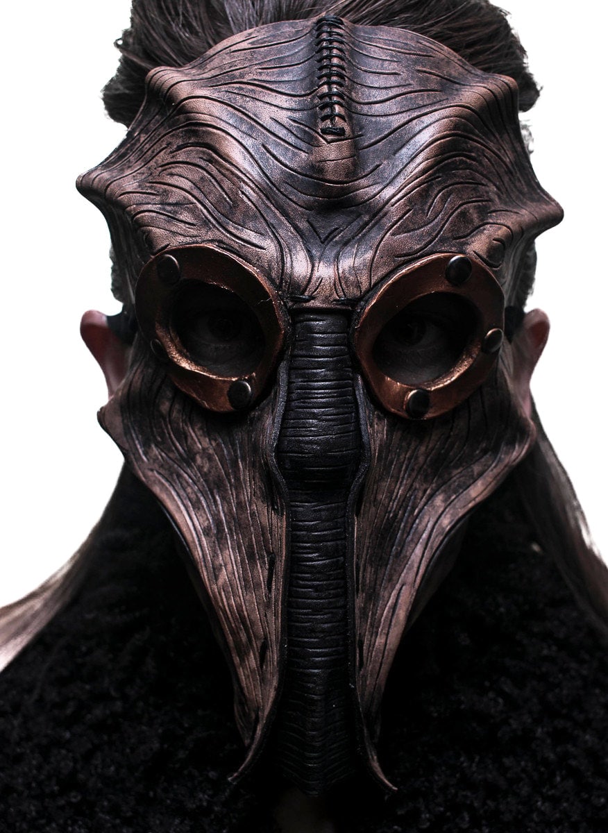 Steampunk Inspired Handmade Genuine Leather Mask in Brown Rockwell Masks
