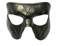 Harlequin Handmade Genuine Leather Mask in Black with Gold Hues Rockwell Masks