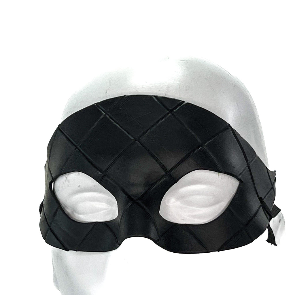 Masquerade Handmade Genuine Leather Mask in Black for Masquerades Halloween or Cosplay Rockwell Masks