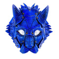 Feline Blue Handmade Genuine Leather Rockwell Masks