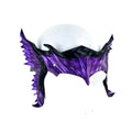 Masquerade Crown of Handmade Genuine Leather in  Purple and Black Rockwell Masks