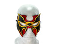 Super Hero Wrestling Mask Handmade Genuine Leather Mask in Red and Gold Rockwell Masks
