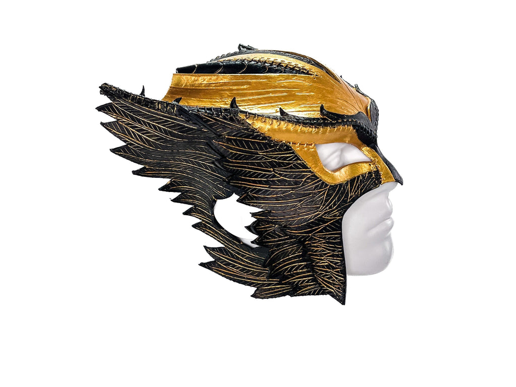 Winged Helmet Genuine Leather Mask Rockwell Masks
